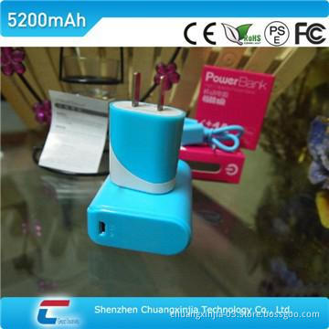 Fashion design cell phone charger for Iphone/Samsung 5200mah